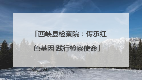 西峡县检察院：传承红色基因 践行检察使命